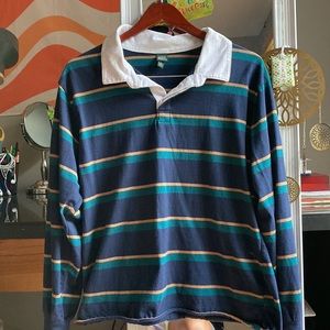 Wild Fable Striped Long Sleeve Collar Shirt